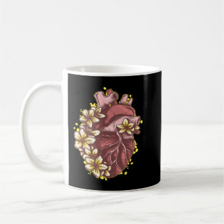 Mug Amour floral Coeur humain anatomique avec fleurs 5