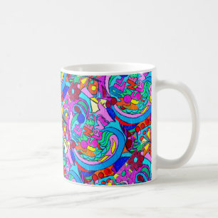 Mug amour hippie super multicolore de style