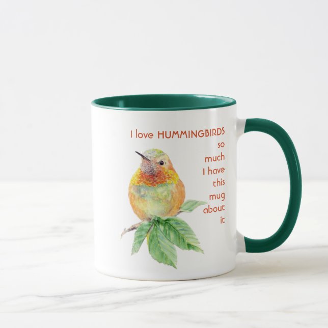 Mug Amour HUMMINGBIRDS tellement je me moque Citation (Droite)