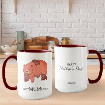 Amour Mama Ours Portant Bébé Ours Cubs Personnalis
