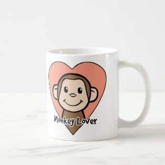 Mug Amour mignon de singe de sourire de clipart