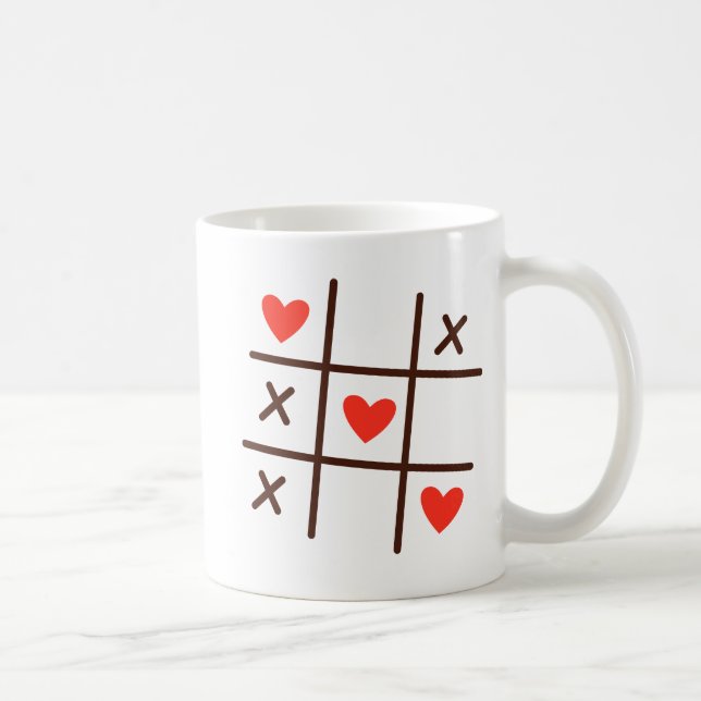 Mug Amour Minimaliste Mignonne Saint Valentin Rosé gai (Droite)
