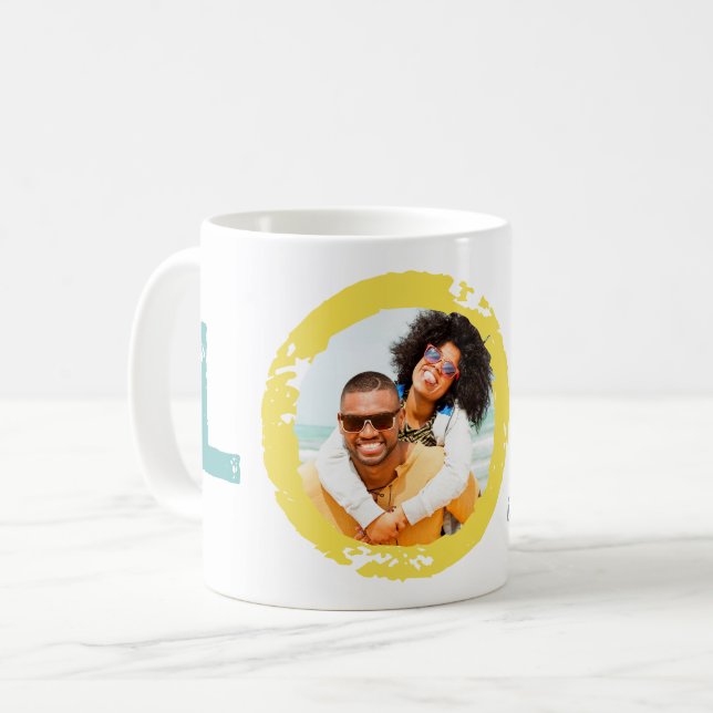 Mug Amour Modèle photo unique (Devant gauche)