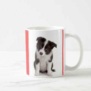 Mug Amour noir et blanc Frontière Collie Chien Chien