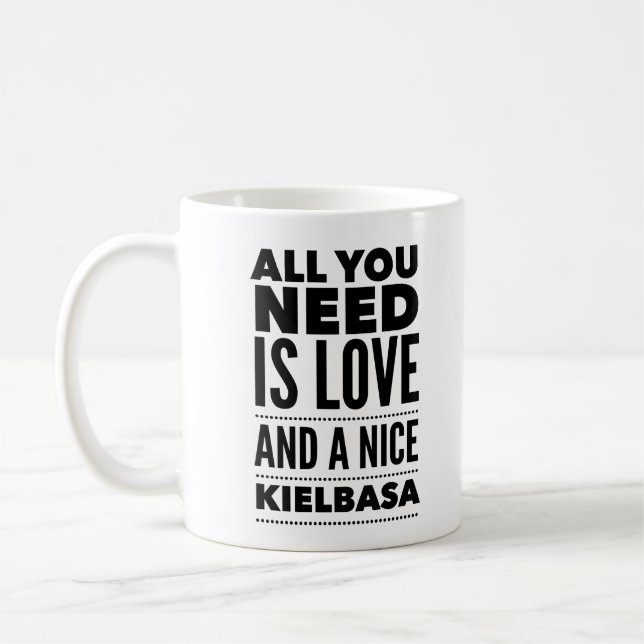 Mug Amour polonais amusant et un Nice Kielbasa café Mu (Gauche)