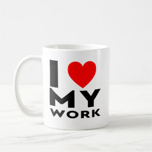 Mug Amour rouge du coeur I mon collègue de travail