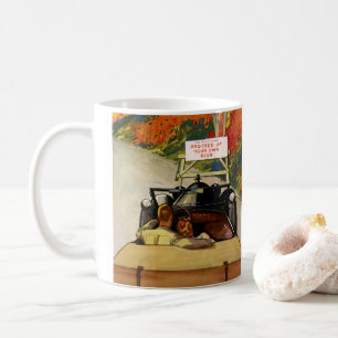 Mug Amour Vintage, Route Fermée Procédez à Vos Propres