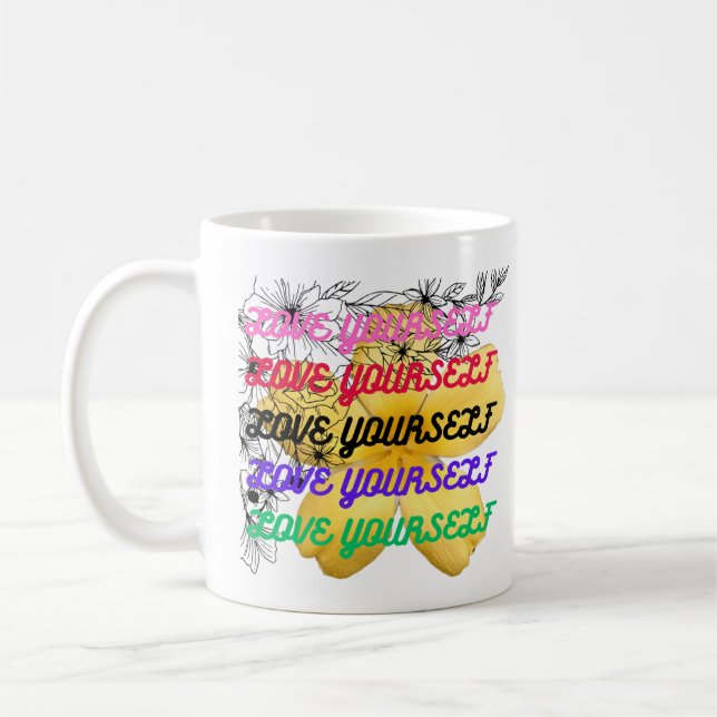 Mug Amour Vous-même Motivationnelle inspiration (Gauche)
