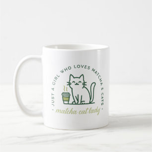 Mug Amoureuse de matcha et de chats drôle juste une fi