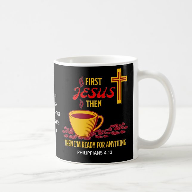 Mug Amoureux de café Jésus élégant (Droite)