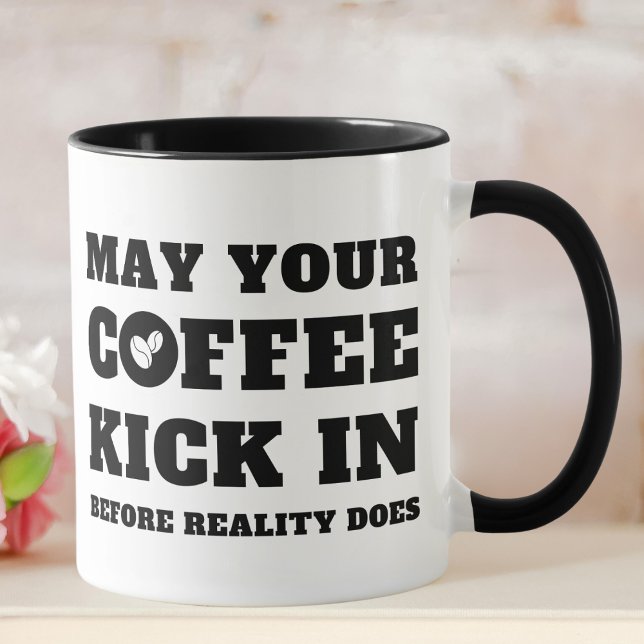Mug Amoureux de café noir et blanc amusant (Créateur téléchargé)