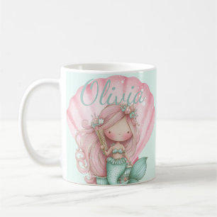 Mug Amoureux de Coquillages de Sirène Nom 