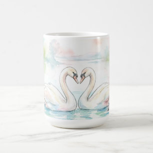 Mug Amoureux de cygnes - Saint-Valentin