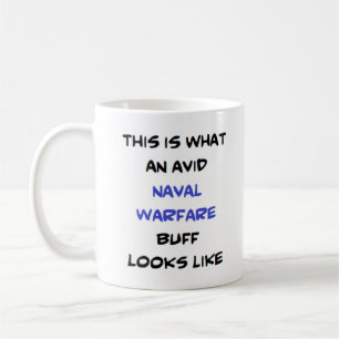 Mug amoureux de la guerre navale, avides