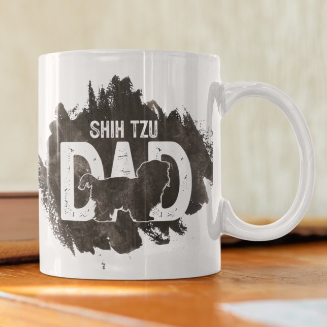 Mug Amoureux de la race canine Shih tzu père Fête des  (Créateur téléchargé)
