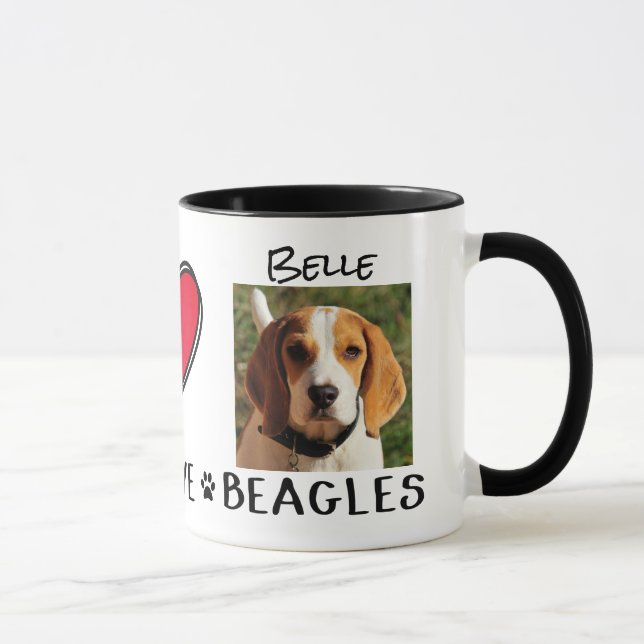 Mug Amoureux de les chiens beagles Mug Mug Mug (Droite)