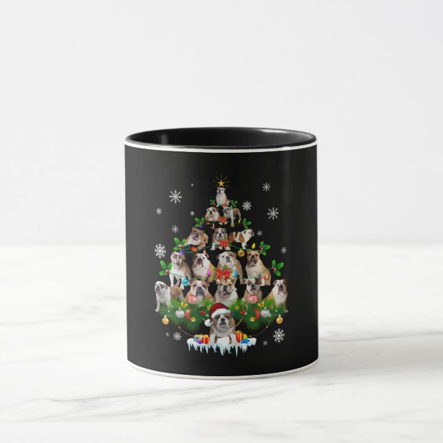 Mug Amoureux de les chiens| Ornements d'arbre de Noël  (Centre)
