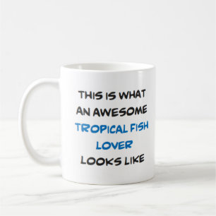 Mug amoureux de poissons tropicaux, génial