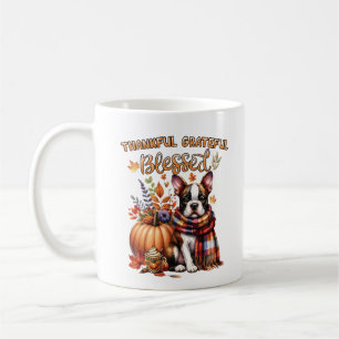Mug Amoureux de Terrier de Boston Citrouille d'Automne