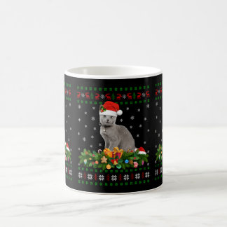 Mug Amoureux des animaux de chat Santa Hat Vilain Russ