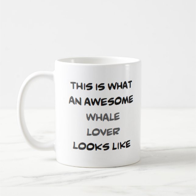 Mug amoureux des baleines, génial (Gauche)