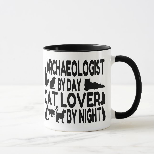 Mug Amoureux des chats archéologue (Droite)