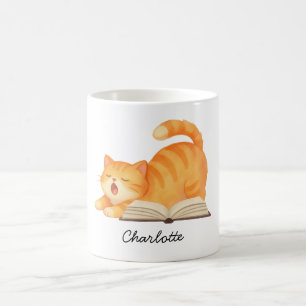 Mug Amoureux des chats et des livres personnalisé