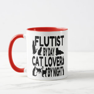 Mug Amoureux des chats Flutist