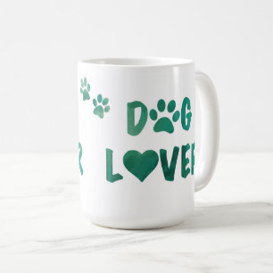 Mug Amoureux des chiens avec Empreintes de pattes café