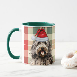 Mug Amoureux des chiens Bergamasco Holiday Plaid