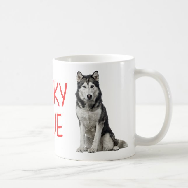 Mug Amoureux des chiens chiot Cute Sibérien Husky (Droite)