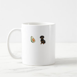 Mug Amoureux des chiens Dachshund Black Avocado Heartb