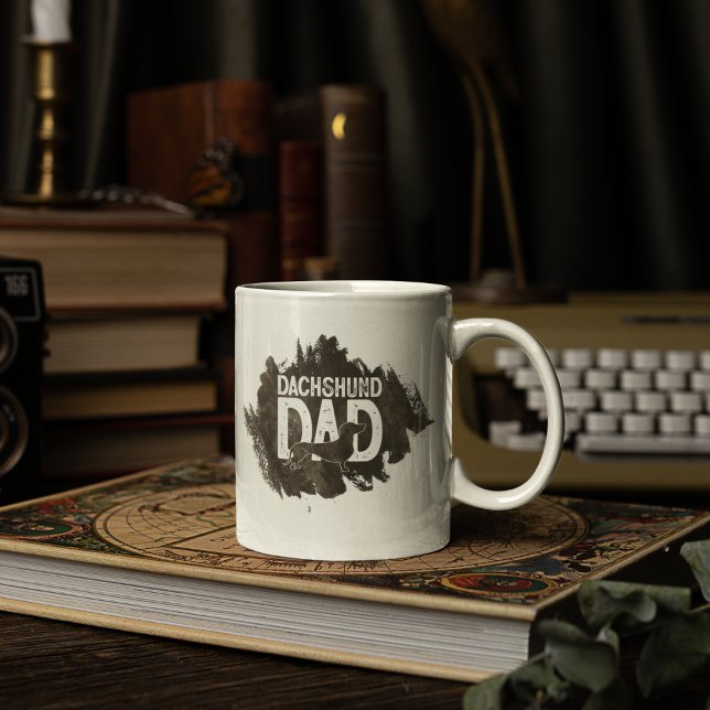 Mug Amoureux des chiens d'Fête des pères Dachshund Dad (Créateur téléchargé)