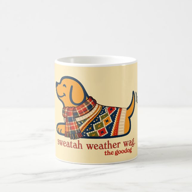 Mug Amoureux des chiens par temps de pull (Centre)