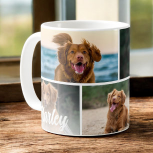Mug Amoureux des chiens Personnalisé 4 Photo Pet Colla