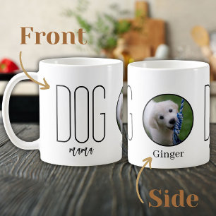 Mug Amoureux des chiens photo Dog Mama avec nom Coffee