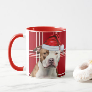 Mug Amoureux des chiens Staffordshire Holiday Red Plai