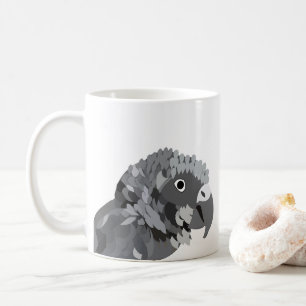 Mug Amoureux des oiseaux d'Afrique de perroquets gris