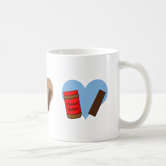 Mug Amoureux du beurre d'arachide et du chocolat (Droite)