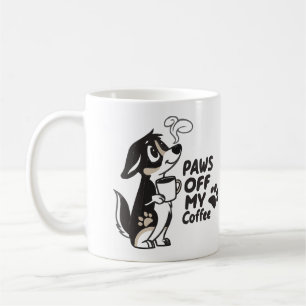 Mug Amoureux du chien drôle "PAWS OFFRE MON CAFÉ" Dess