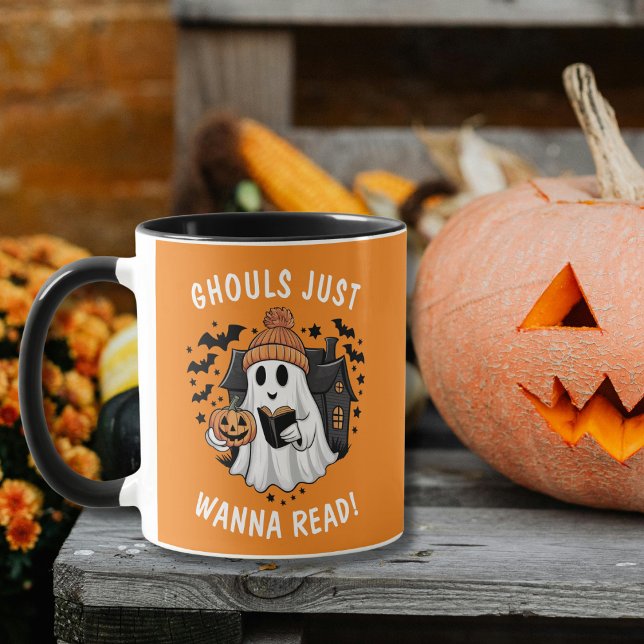 Mug Amoureux du livre d'Halloween drôle (Créateur téléchargé)