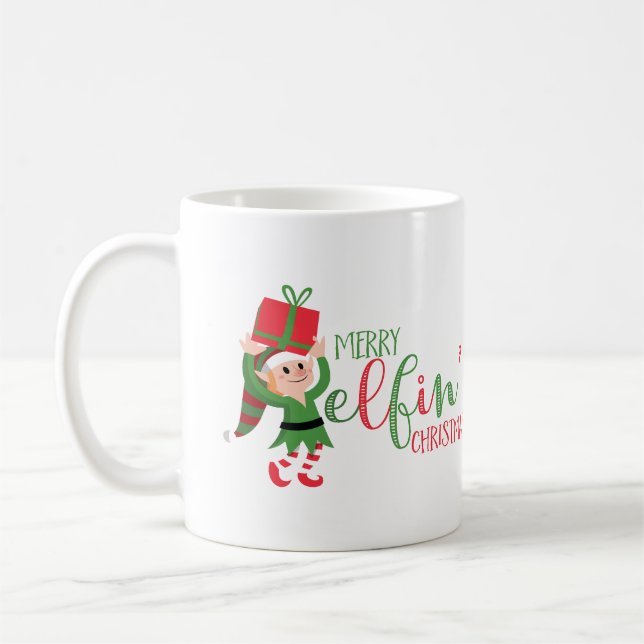 Mug Amoureux Elf Joyeux Noël Elfin (Gauche)