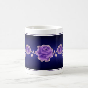 Mug Amoureux rose Design Rose violet sur Métallic Ble