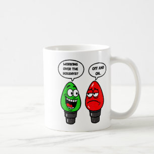 Mug Ampoule de lampe de Noël blague fonctionnement all