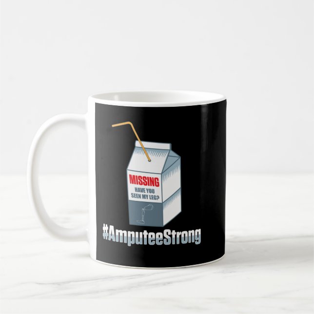 Mug Amputé Humour manquant bras de jambe Drôle Cadeaux (Gauche)