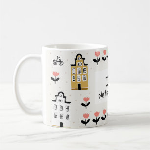 Mug Amsterdam Vintage : Illustration de ville traditio