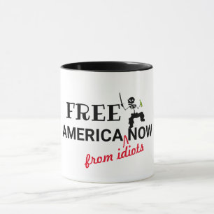 Mug Amusant Amérique libre maintenant Humour citations
