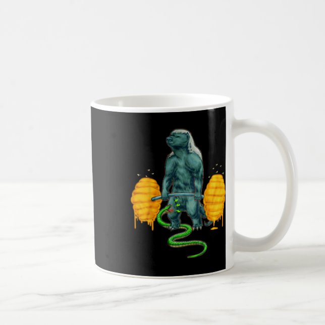 Mug Amusant Badger de Miel Deadlifting Bodyb (Droite)