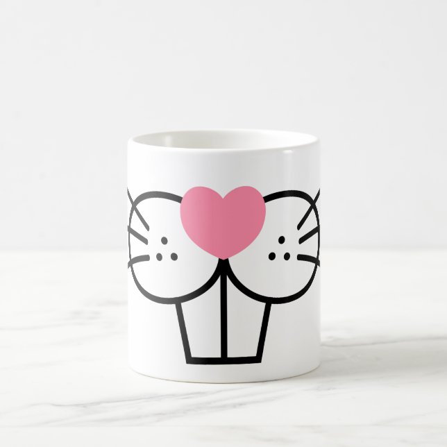 Mug Amusant Bunny Visage Mouth Nez Mignet Animal Graph (Centre)