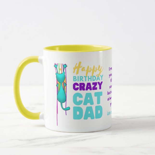 Mug Amusant CHAT DAD Anniversaire De L'ÉPOUSE Au MARI (Gauche)